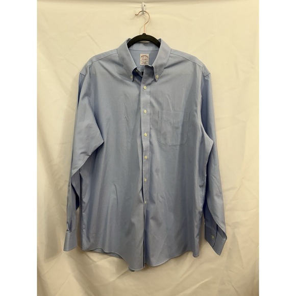 Brooks Brothers Dress Shirt Regular Fit Button Up Check Mens 16 1/2 -‎ 35 Large - Picture 1 of 9